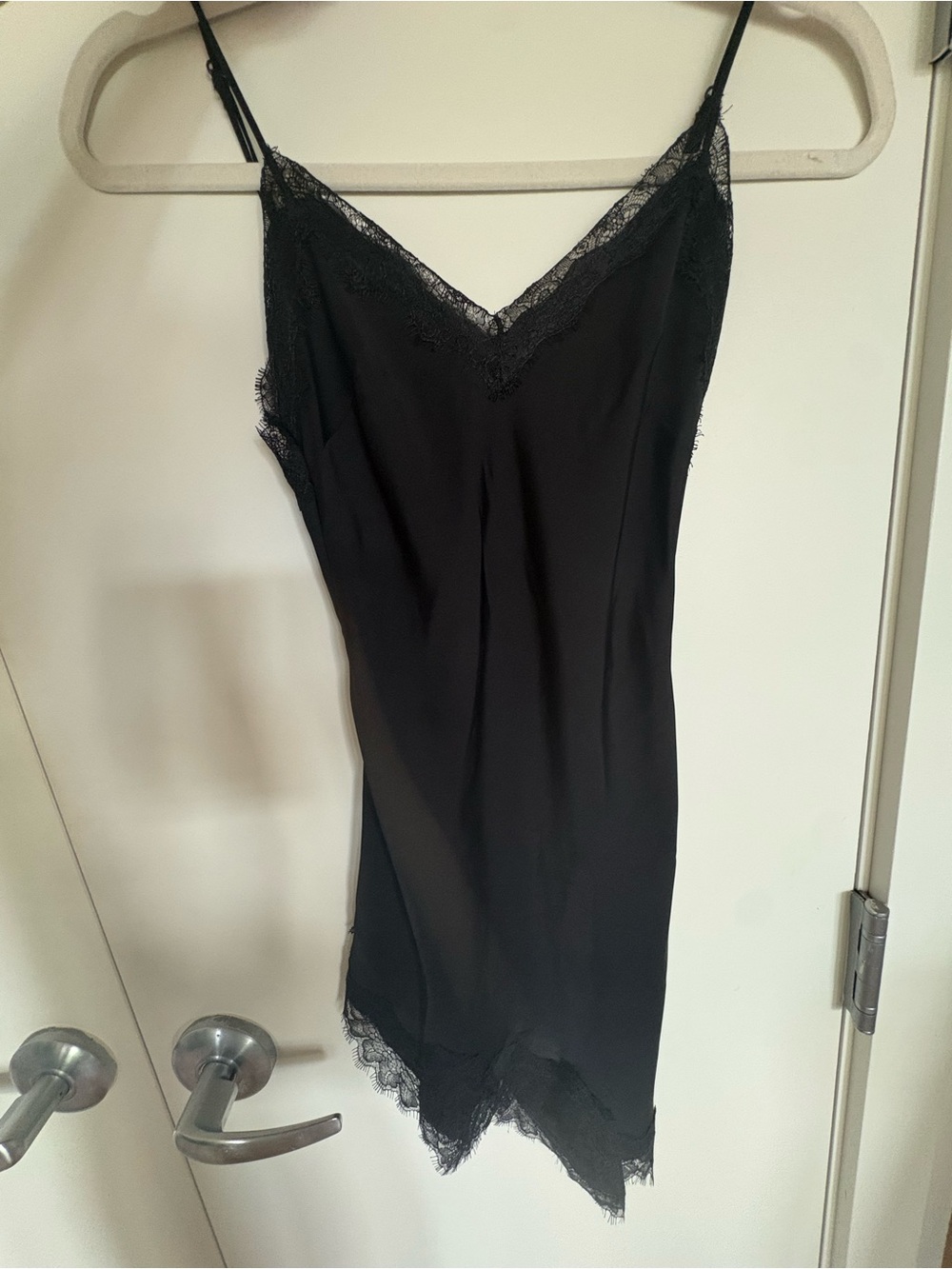 Aritzia Skylounge Satin Black Cami NWT